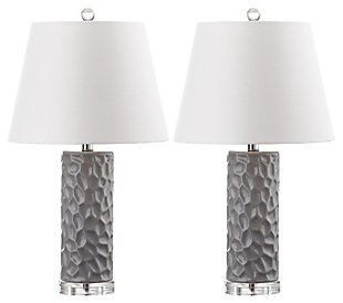 Textured Table Lamp (Set of 2), Gray, large