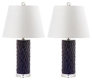Textured Table Lamp (Set of 2), Navy, large