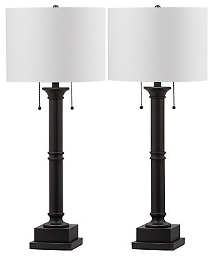 Metal Column Table Lamp (Set of 2), , large