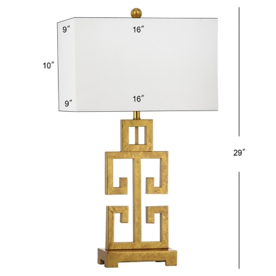 Gold Finished Greek Key Table Lamp (Set of 2) | Ashley Furniture HomeStore