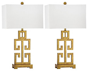 Gold Finished Greek Key Table Lamp (Set of 2), , large