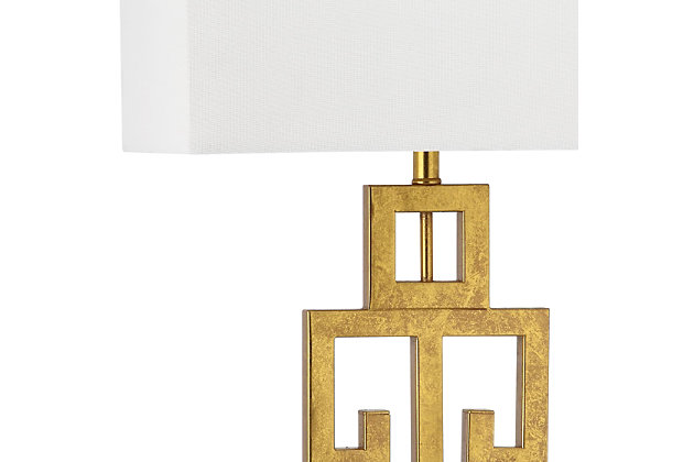 Safavieh Greek Key Table Lamp Set Of 2, Silver Greek Key Table Lamp