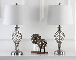 Urn Shaped Lattice Table Lamp (Set of 2), , rollover