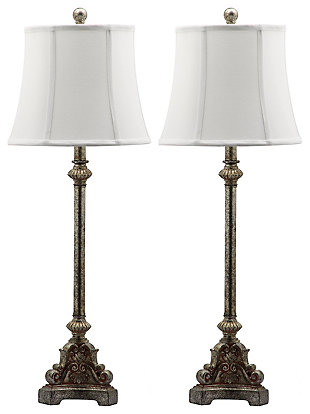Antique Silver Finished Table Lamp (Set of 2), , large