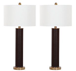Faux Snakeskin Table Lamp (Set of 2), Brown, rollover