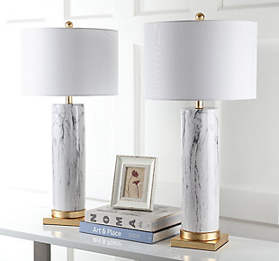 Faux Marble Table Lamp (Set of 2), , rollover