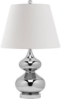 Double Gourd Glass Table Lamp, Silver Finish, large