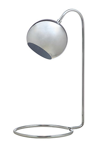 Metal Contemporary Table Lamp, Chrome Finish, large