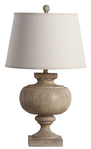 Faux Wood Table Lamp, , rollover