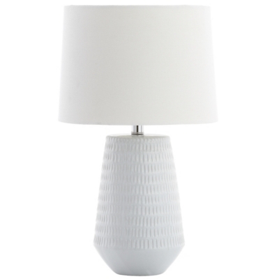 Ceramic Textured Table Lamp, White, large