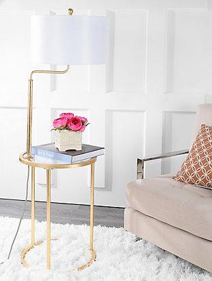 Gold Finished End Table 57" Floor Lamp, , rollover
