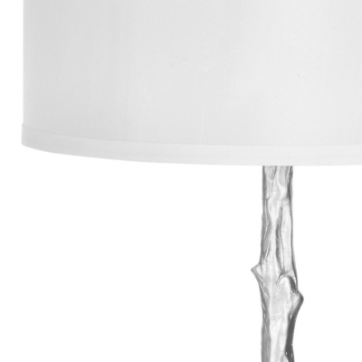 large silver floor lamp