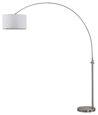 Nickel Finish Arc 84" Floor Lamp, , large