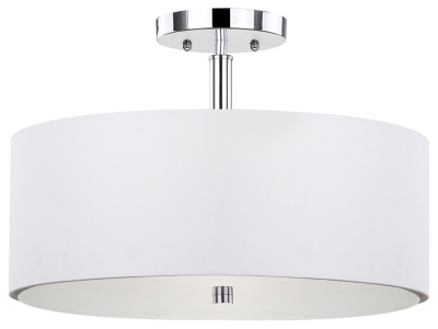 Chrome Finish 16" Flush Mount Pendant Light, , large