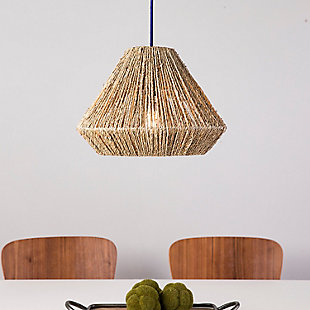 Create a warm glow in your space. From boho to coastal, this seagrass shade makes your home shine. A concealed metal ring lets you conveniently add the light of your choice. Elevate your interior oasis by hanging this pendant shade wherever you want to cast a sea of light.Made of seagrass and powdercoated iron | Shade only; lighting kit required (not included) | No assembly required