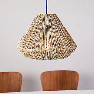 Create a warm glow in your space. From boho to coastal, this seagrass shade makes your home shine. A concealed metal ring lets you conveniently add the light of your choice. Elevate your interior oasis by hanging this pendant shade wherever you want to cast a sea of light.Made of seagrass and powdercoated iron | Shade only; lighting kit required (not included) | No assembly required