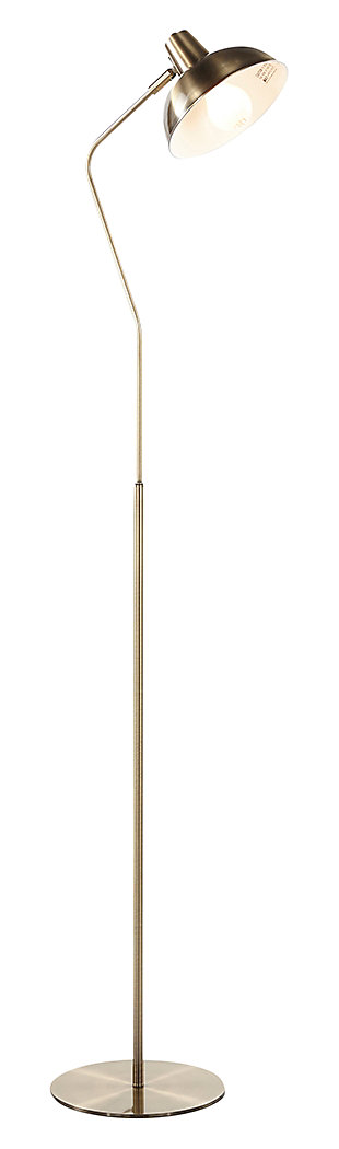 Contemporary Floor Lamp, Gold Finish, large