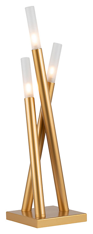 Contemporary Table Lamp, Gold Finish, large