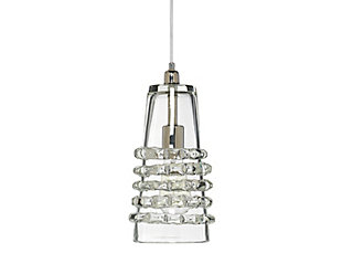 Relaxed Elegance Clear Long Pendant, Clear, large