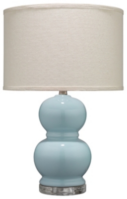 Bubble Ceramic Table Lamp with Drum Shade, , large