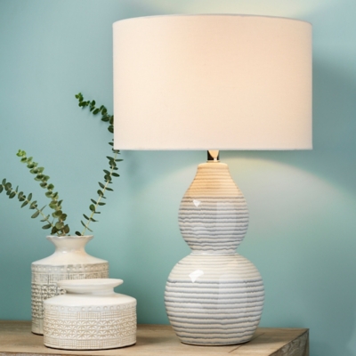 Relaxed Elegance Harper Table Lamp, White