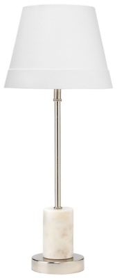 Marble Darcey Table Lamp with Tapered Shade, , large