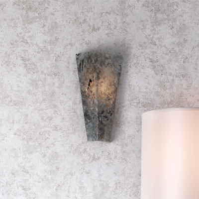 Laboradorite Borealis Tall Hexagon Wall Sconce, Gray, rollover