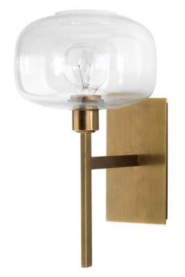 Steel Scando Mod Wall Sconce, Antique Brass Finish, large