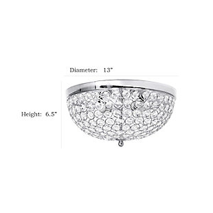 Bejewel your home with this gorgeous two (2) light Elipse crystal ceiling flush mount 2 pack. It features two (2) beautiful Chrome finish and crystal tiled shades. This fabulously chic design will be the envy of all your friends!  We believe that lighting is like jewelry for your home. Our products will help to enhance your room with elegance and sophistication.Flawless  chrome finish | Beautiful crystal shade | Each flushmount uses 2 x 60w medium base type b bulbs (not included) | Perfect for living room, dining room, bedroom, office, or foyer.