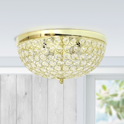 Home Accents Elegant Designs 2 Light Elipse Crystal Flushmount 2 Pack, Gold, Gold, large