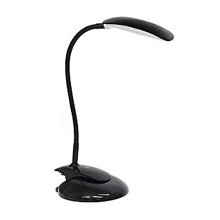 Home Accents Simple Designs Flexi LED Rounded Clip Light, Black, Black, large