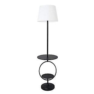 Home Accents Elegant Designs Dual Shelf Decorative Floor Lamp, Black, , large