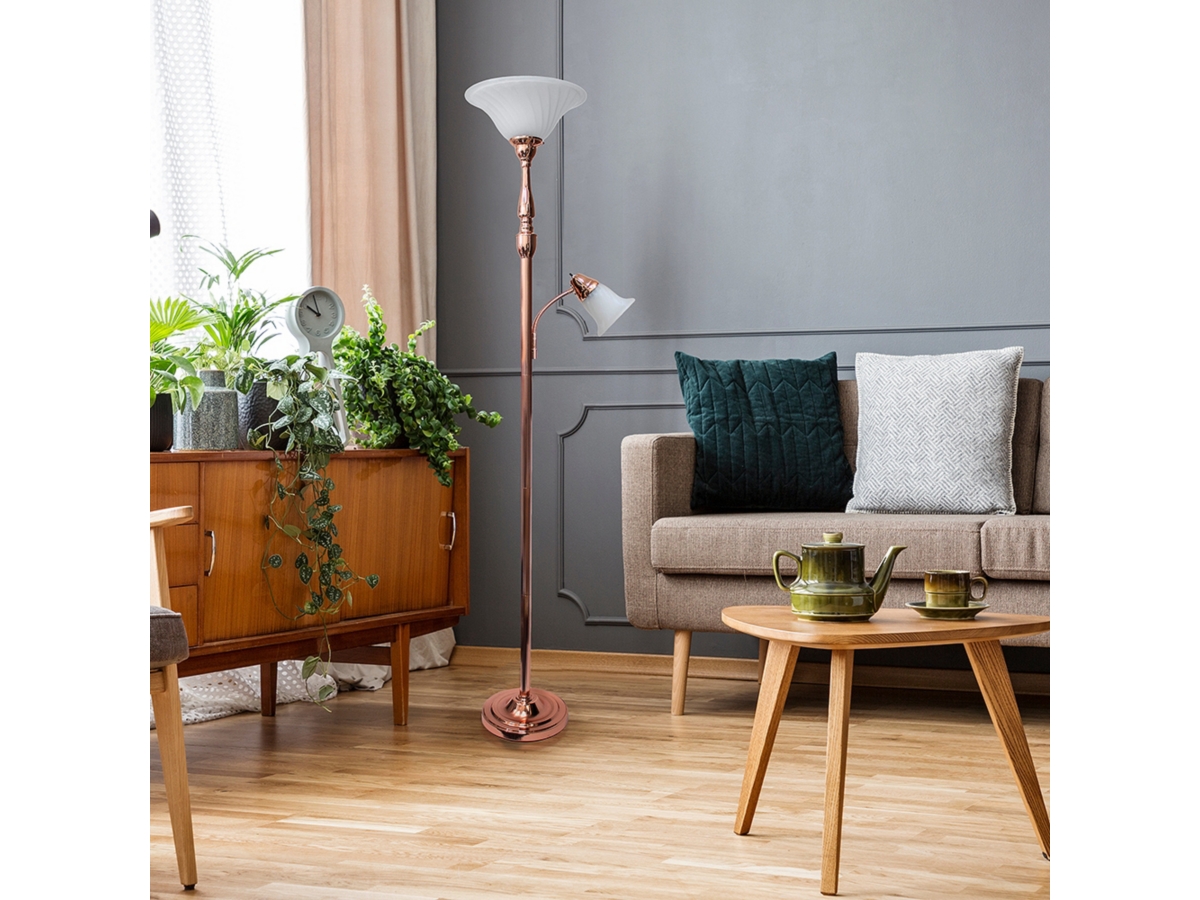 Elegant Designs 2 Light Mother Daughter Floor Lamp Ashley