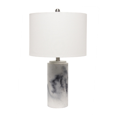 Home Accents Lalia Home Marbleized Table Lamp w White Fabric Shade, , large