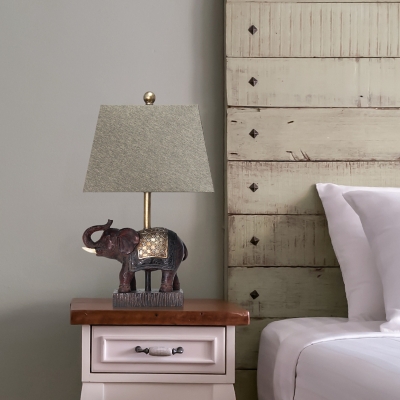 Home Accents Lalia Home Elephant Table Lamp with Fabric Shade, , large