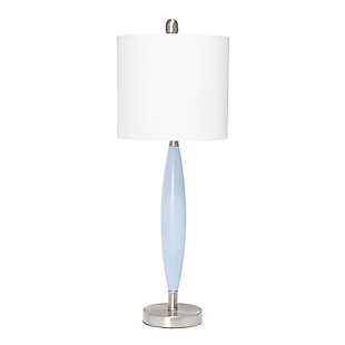 Home Accents Lalia Home Stylus Table Lamp with White Fabric Shade, Blue, Blue, large