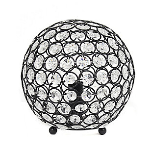 Home Accents Elegant Designs Elipse 8" RBZ Crystal Ball Sequin Table Lamp, Bronze, large