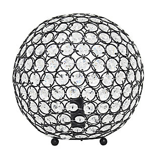Home Accents Elegant Designs Elipse 10" RBZ Crystal Ball Sequin Lamp, Bronze, large