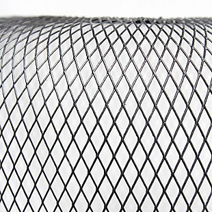 This metal table lamp with mesh shade will add ambiance and style to any room in your home!  With a simple, lattice cut out design this lamp illuminates beautifully.  Undoubtedly the perfect accent piece to your home, this industrial lamp will not disappoint! 

**HELPFUL TIP: To get the complete vintage look, we recommend using a decorative Edison/Vintage bulb (not included). **Black metal base | Black mesh metal shade | Easily accessible on/off switch located on the cord | Uses 1 x 40w medium type a base bulb (not included)

for full vintage look, type t45 edison bulb is recommended