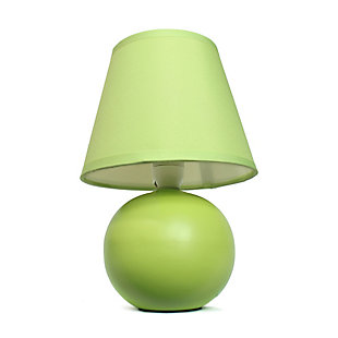 Home Accents Simple Designs Mini Ceramic Globe Table Lamp, Green, large