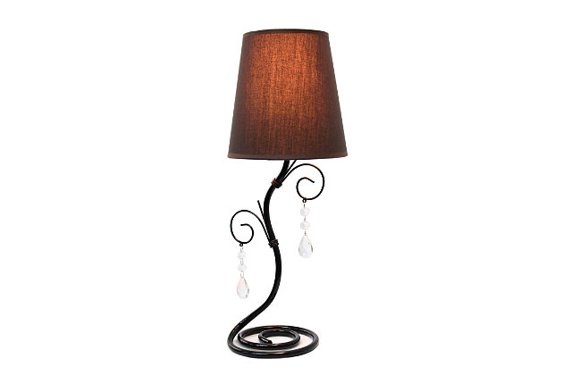 Isted Vine Lamp W Fabric Shade, Jewel Twisted Table Lamp