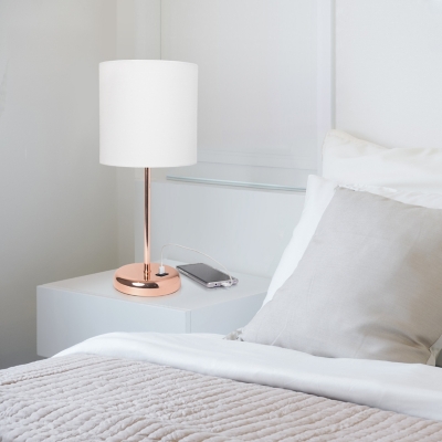 rose gold and grey lamp