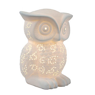 Fun, animal shaped porcelain table lamp can be used as a table lamp or a night light giving off soft light. Perfect for living room, bedroom, office, kids room, or college dorm Easy and inexpensive way to add this trend to your existing decor.White porcelain | Cute animal shape | Uses 1 x 25w type b  candelabra base bulb (not included) | Perfect for living room, bedroom, office, kids room, or college dorm