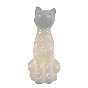 Fun, animal shaped porcelain table lamp can be used as a table lamp or a night light giving off soft light. Perfect for living room, bedroom, office, kids room, or college dorm. Easy and inexpensive way to add this trend to your existing decor.White porcelain | Cute animal shape | Uses 1 x 25w type b  candelabra base bulb (not included) | Perfect for living room, bedroom, office, kids room, or college dorm