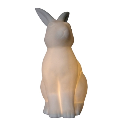 Home Accents Simple Designs Porcelain Bny Rabbit Shaped Animal Table Lamp, , large