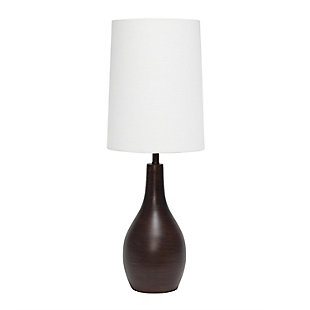 Home Accents Simple Designs 1 Light Tear Drop Table Lamp, Restoration Bronze, Bronze, large