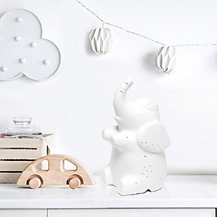 Home Accents Simple Designs Porcelain Elephant Shaped Table Lamp, , rollover