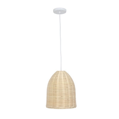 Home Accents Elegant Designs Elongated Coastal Dome Rattan Pendant, , large