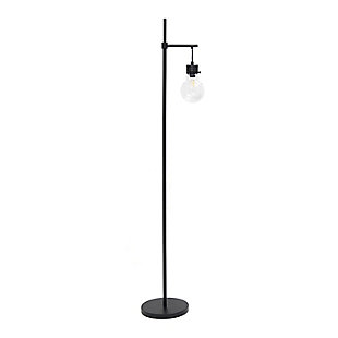 Lalia Home Lalia Home Black Matte 1 Light Beacon Floor Lamp with Clear glass shade, , large