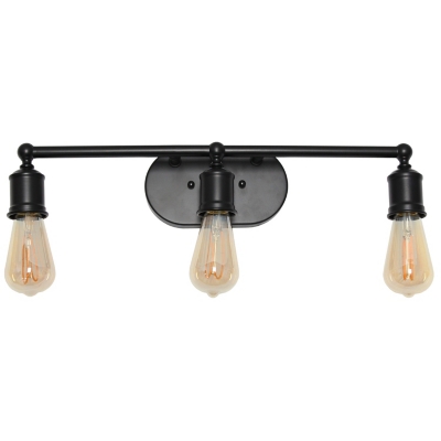 Lalia Home Lalia Home 3 Light Industrial Metal Vanity Light, Matte Black, , large